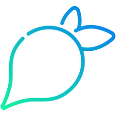 radish gradient line icon