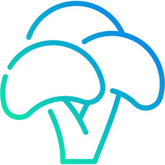 broccoli gradient line icon