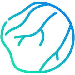 cabbage gradient line icon