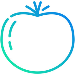 tomato gradient line icon