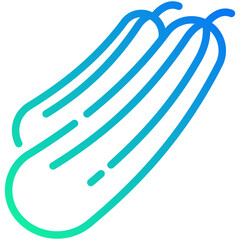 zucchini gradient line icon