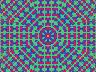 Symmetrical Detailed Kaleidoscopic Pattern for Background or Surface Design