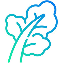 kale gradient line icon