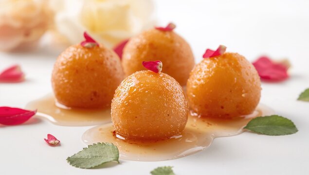 Gulab Jamun is a sweet treat enjoyed during celebrations in South Asia.