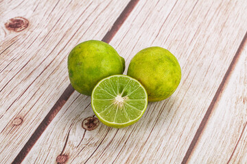 Fresh sour green lime fruit