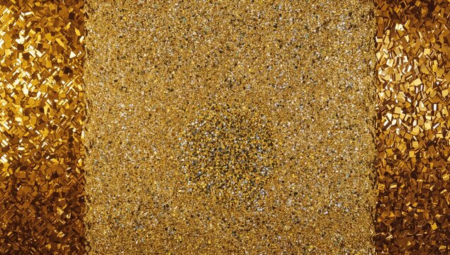 Opulent golden tile backdrop with shimmering mosaic glitter