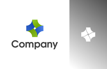 Modern Corporate Logo Design with Abstract Geometric Shape for Business Branding