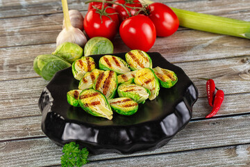 Vegan cuisine - Grilled brussels sprouts