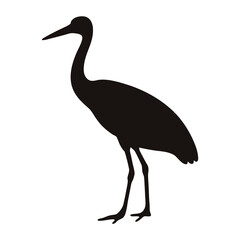 Elegant Silhouette of a Heron, Symbolizing Grace and Serenity in Nature