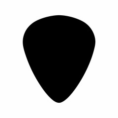 Isolated Black Guitar Pick on White Background a Musician's Essential Tool