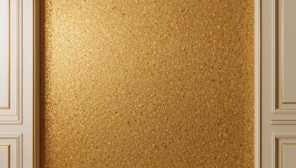 Fototapeta premium Shimmering golden cubes decorating a wall for interior design
