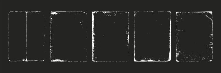 folded old paper overlay texture with vintage grunge distressed frame edges, wrinkles torn paper template collection for photo editing, graphic design, backgrounds, posters, and digital effects