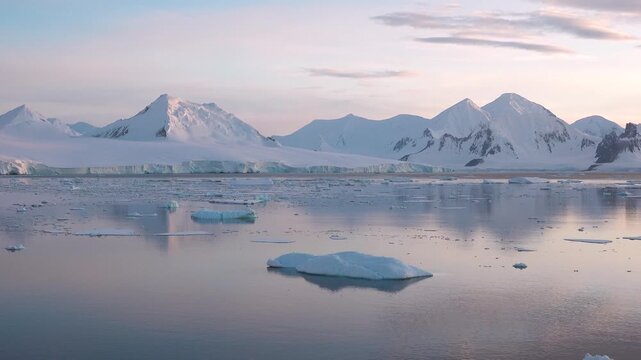 Stunning views of melting ice in the Arctic showcase the effects of climate change and global warming. The changing landscape highlights the urgency of environmental awareness.