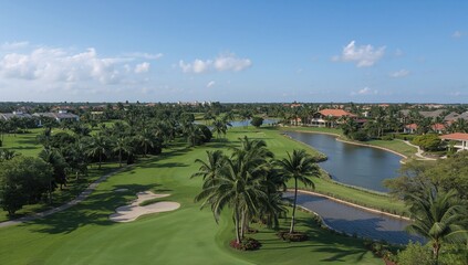 Fototapeta premium Stunning Golf Course in a Tropical Setting