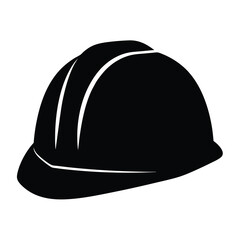 Black silhouette of a hard hat, representing safety and construction industry equipment