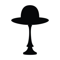 Stylish silhouette of a vintage hat stand for elegant home decor