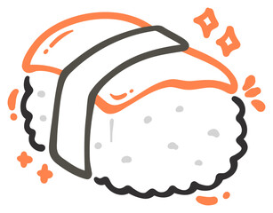 Sushi Roll with Seaweed Sticker