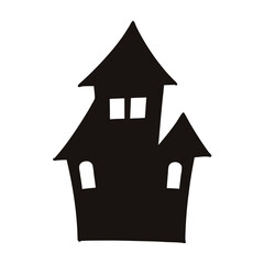Spooky Silhouette A Classic Haunted House for Halloween Celebrations and Decorations
