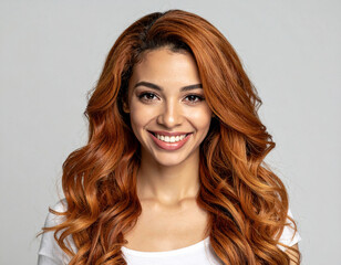 Fototapeta premium Beautiful woman smiling studio shot