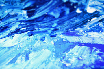 海のような絵の具の混ざり合い　抽象的　マーブル模様　波　背景