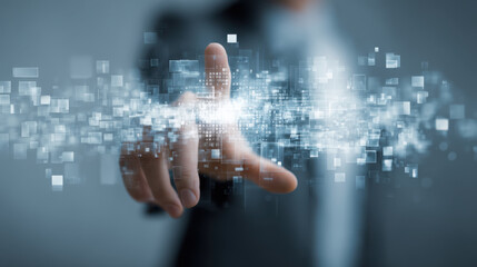 Digital interface touch technology innovation data network future connection Digital interface touch technology innovation data network future