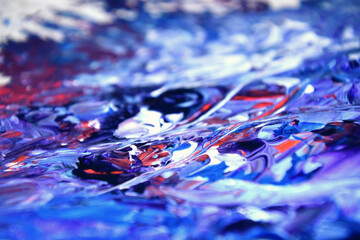 混ざり合ったカラフルな絵の具　画材　抽象的　背景　マーブル模様