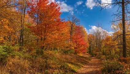 Fototapeta premium Forest in fall colors