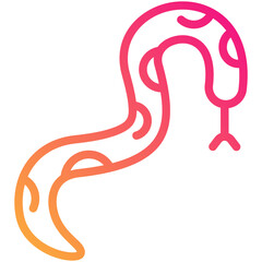 snake gradient line icon