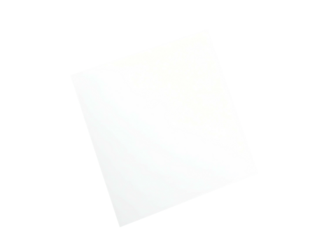 Angled white square with subtle shading and a soft glow on a black background