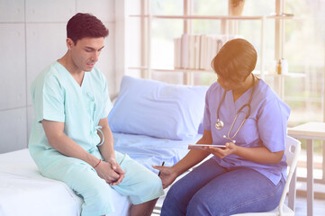 Fototapeta premium Doctors are preparing to examine patients in the hospital. 