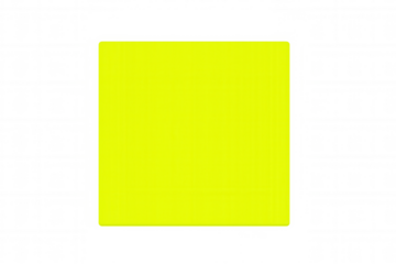 Yellow square adhesive note pad for reminders, messages, and office communication on transparent background
