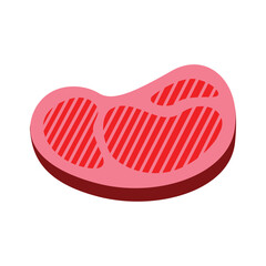 meat cartoon design. raw beef illustration.