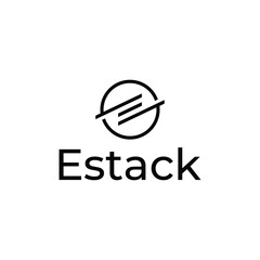 Modern letter E logo with layered stack lines, symbolizing innovation and structure. Perfect for technology, digital, or corporate branding design projects.