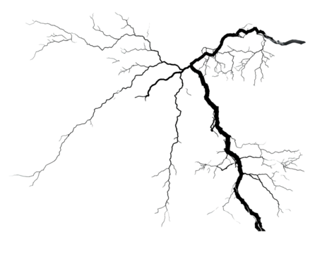 Abstract, branching pattern with a symmetrical structure and dark background