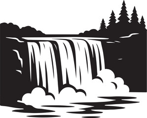 Niagara Falls Silhouette Vector