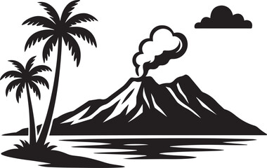 Hawaii Island Silhouette Vector