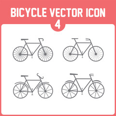 bicycle icons set
