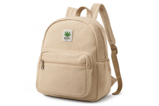 Hemp fabric backpack for sustainable fashion and travel
