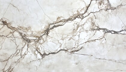 Fototapeta premium The image shows a detailed close-up of white marble featuring a network of gray and brown veins throughout the stone.