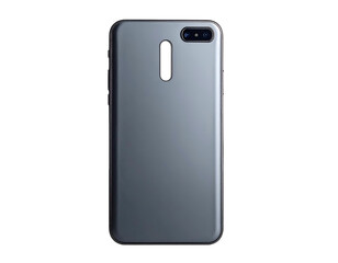 Rear view of a smartphone with a dual-lens camera and a unique central design