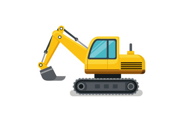 excavator on a white background