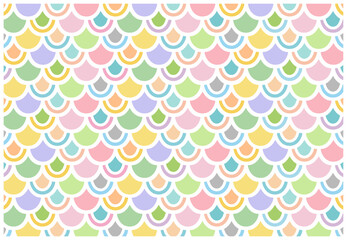 カラフルで不思議なカーテンの柄