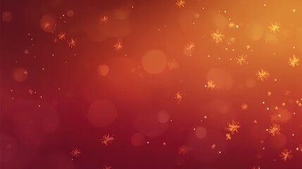 Abstract background with soft bokeh lights and delicate snowflakes scattered against a warm gradient backdrop during the winter season celebration