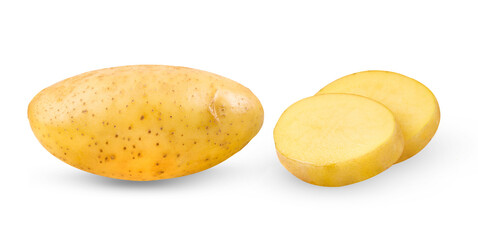 Potato isolated on transparent png ( image from camera )