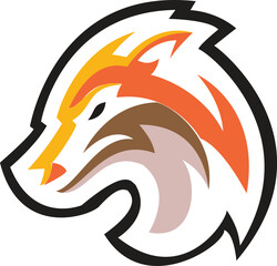 Dynamic Fox Head Mascot Logo
