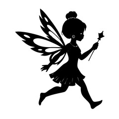 silhouette of a fairy