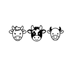 cartoon animal heads