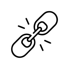 A broken chain link represents vulnerability