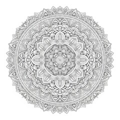 Intricate circular geometric pattern mandala design intricate symmetry line art