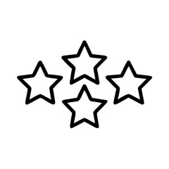 Obraz premium Four stars arranged in a cluster